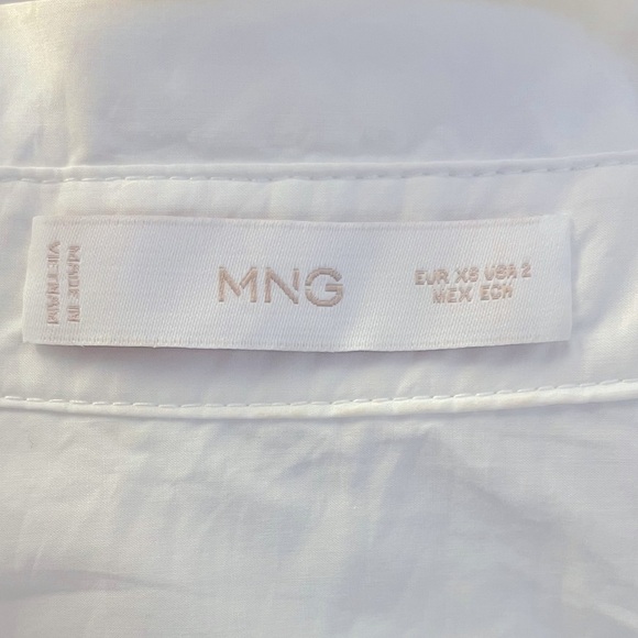 MANGO Cotton Cross Shirt - White - Size 2 - Picture 11 of 11